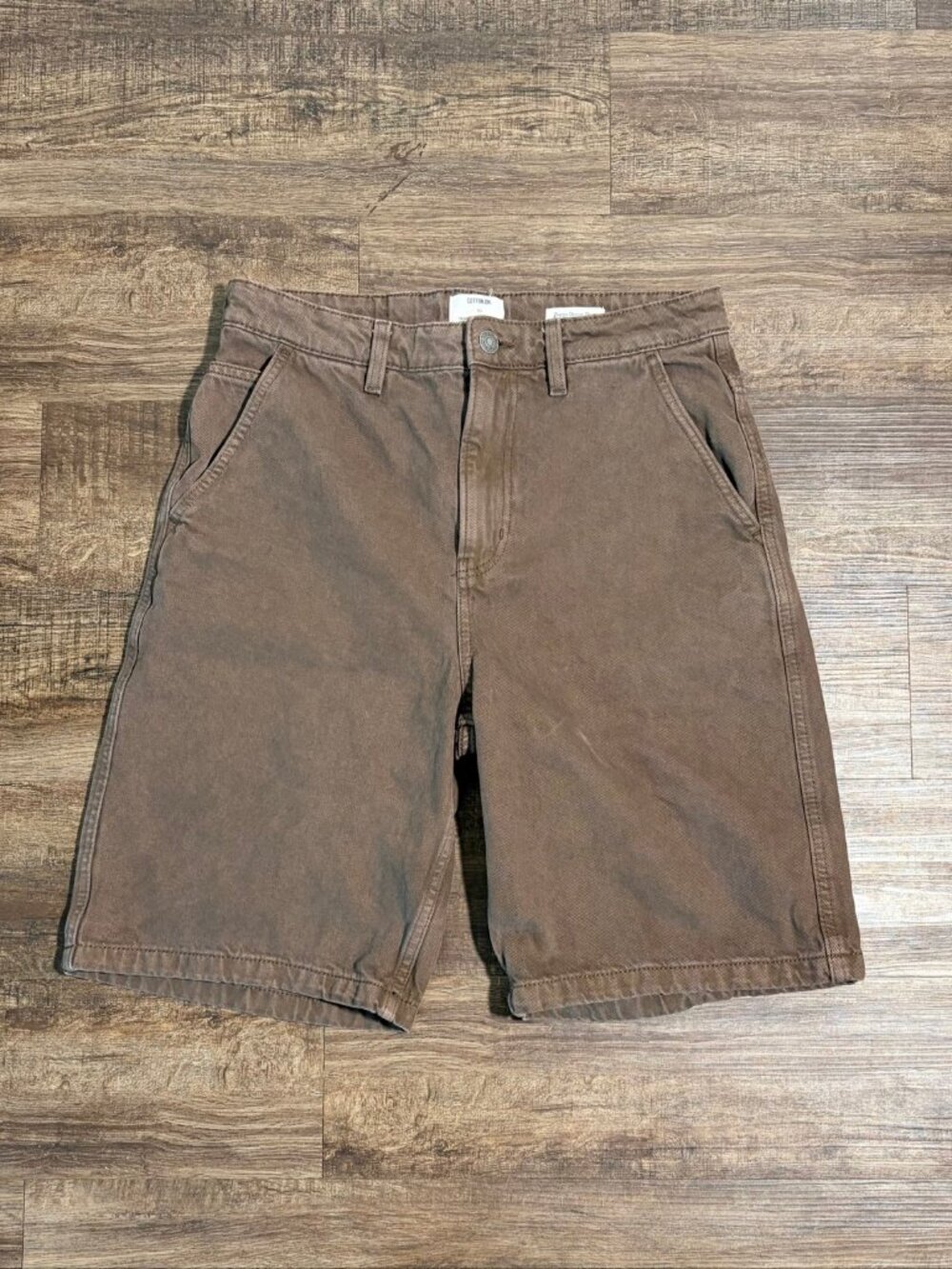 Women's Cotton On Brown Baggy Denim Shorts Size 30